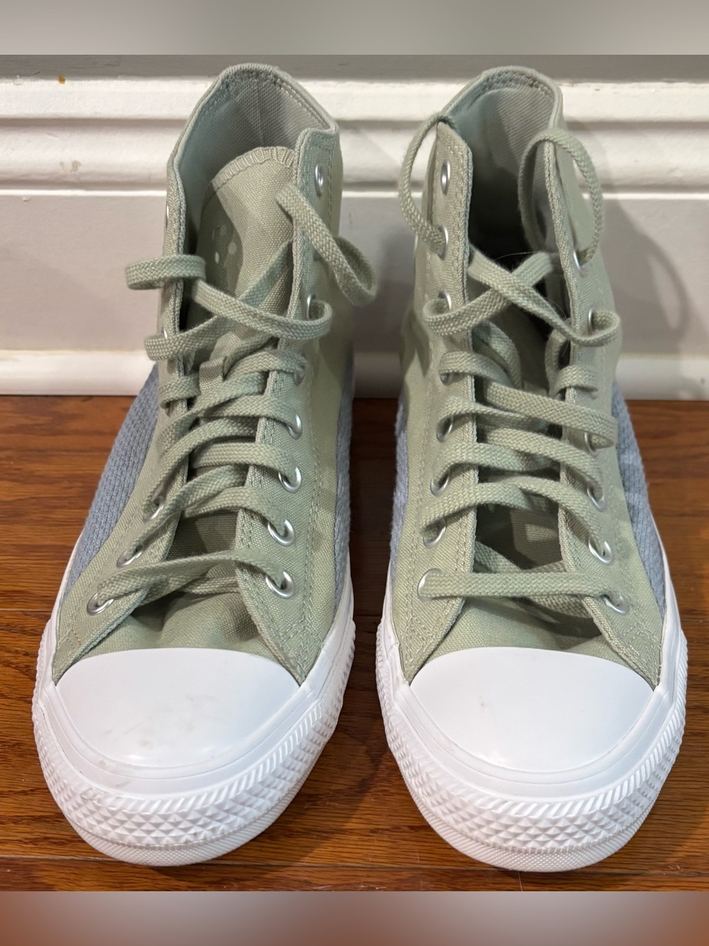 Converse high top, blue/green